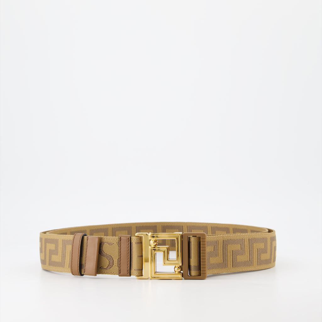 Cintos Ceinture Greca Versace Bege Homme