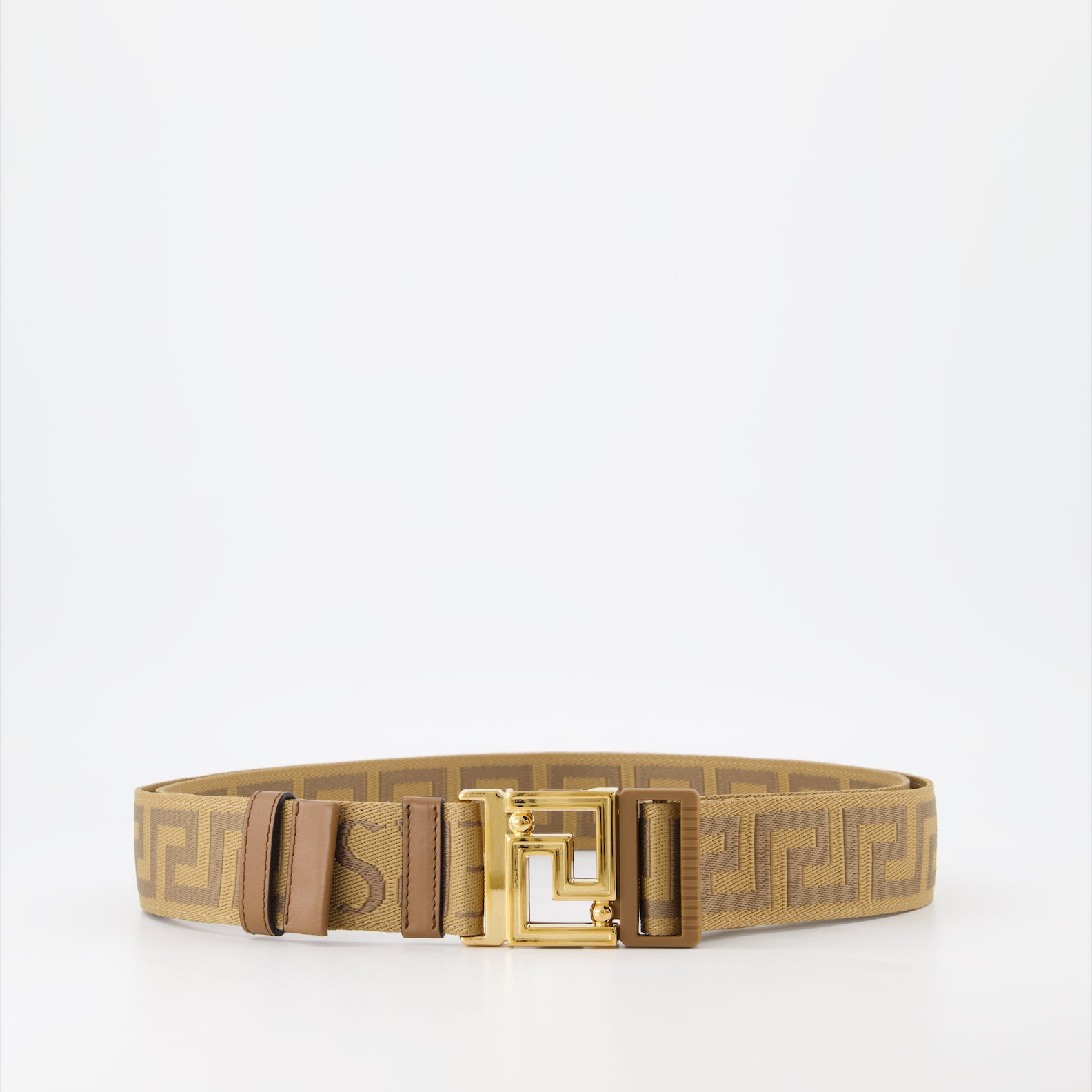 Cintos Ceinture Greca Versace Bege Homme