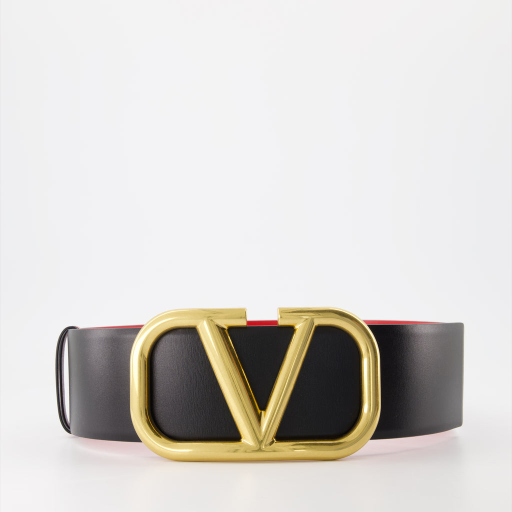 Cintos Ceinture VLogo réversible Valentino Garavani Preto Femme