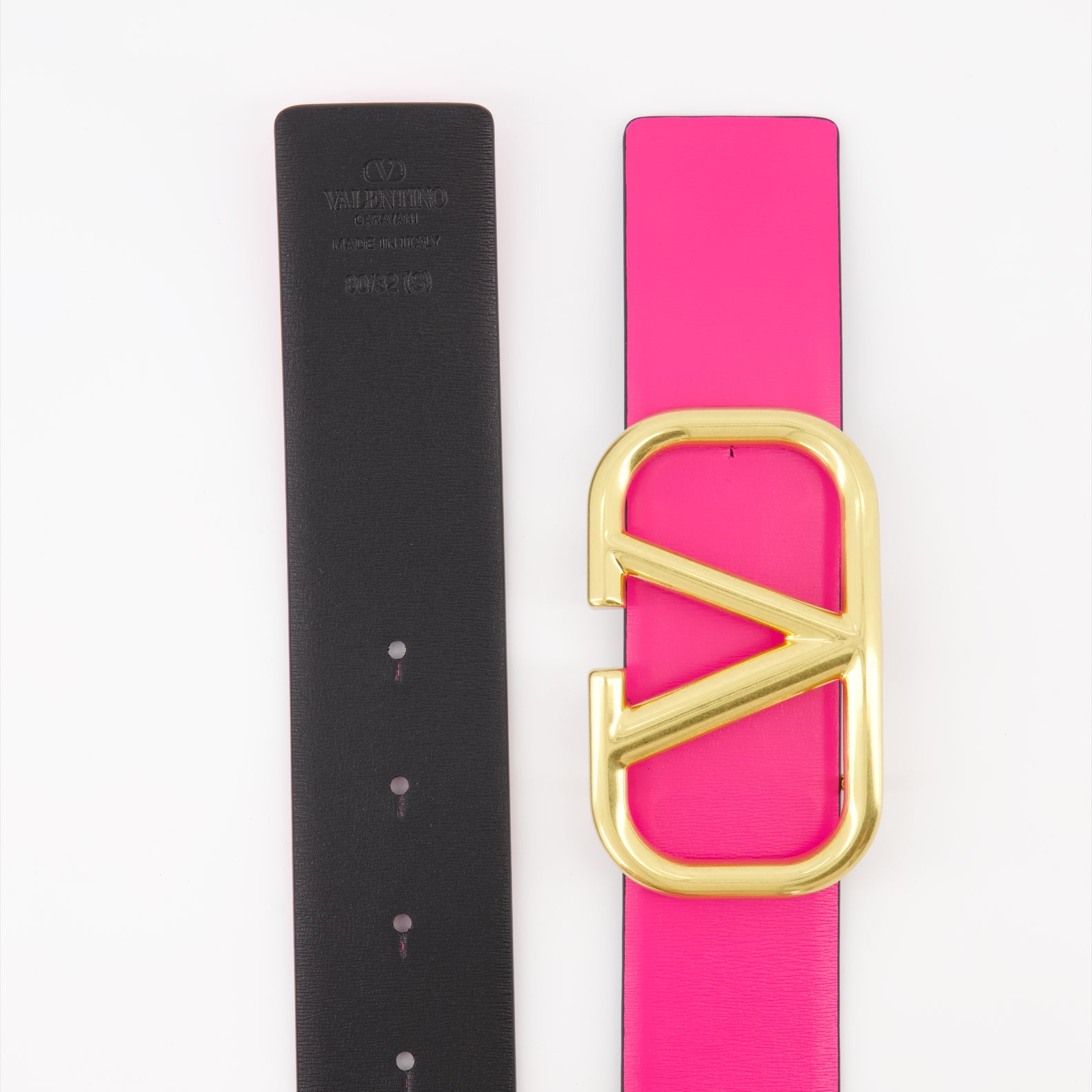 Cintos Ceinture VLogo réversible Valentino Garavani Rosa Femme