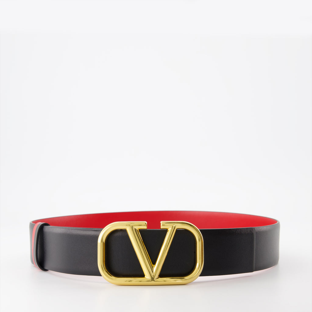 Cintos Ceinture VLogo réversible Valentino Garavani Preto Femme