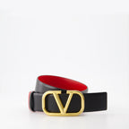 Cintos Ceinture VLogo réversible Valentino Garavani Preto Femme