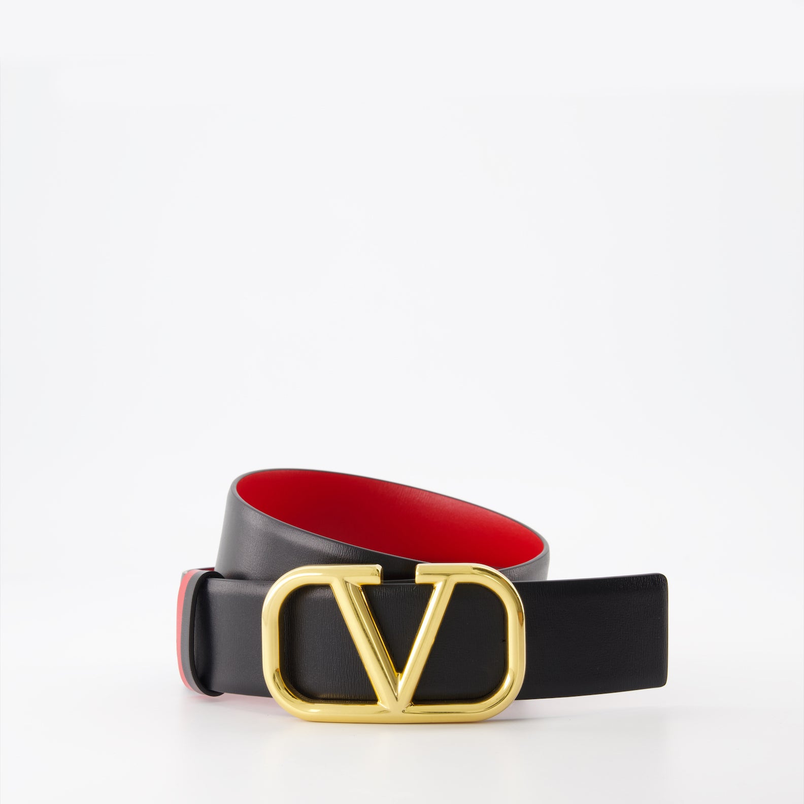 Cintos Ceinture VLogo réversible Valentino Garavani Preto Femme