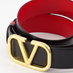 Cintos Ceinture VLogo réversible Valentino Garavani Preto Femme