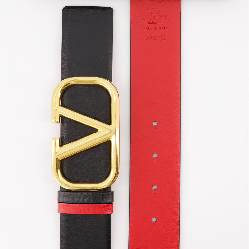 Cintos Ceinture VLogo réversible Valentino Garavani Preto Femme