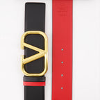 Cintos Ceinture VLogo réversible Valentino Garavani Preto Femme