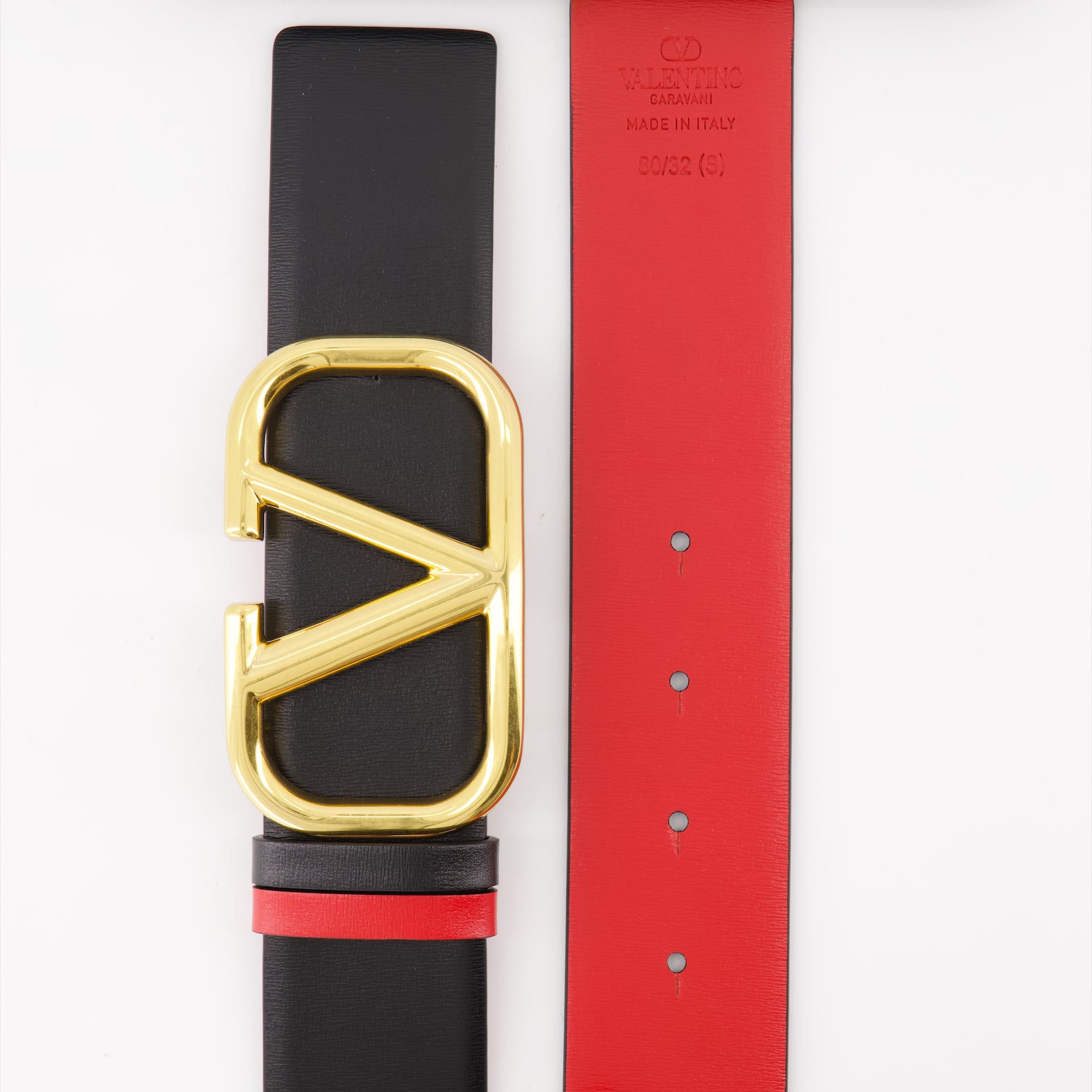 Cintos Ceinture VLogo réversible Valentino Garavani Preto Femme