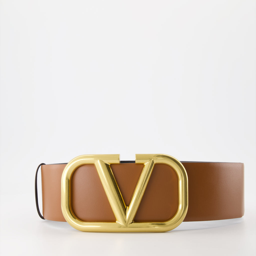 Cintos Ceinture VLogo réversible Valentino Garavani Marrom Femme