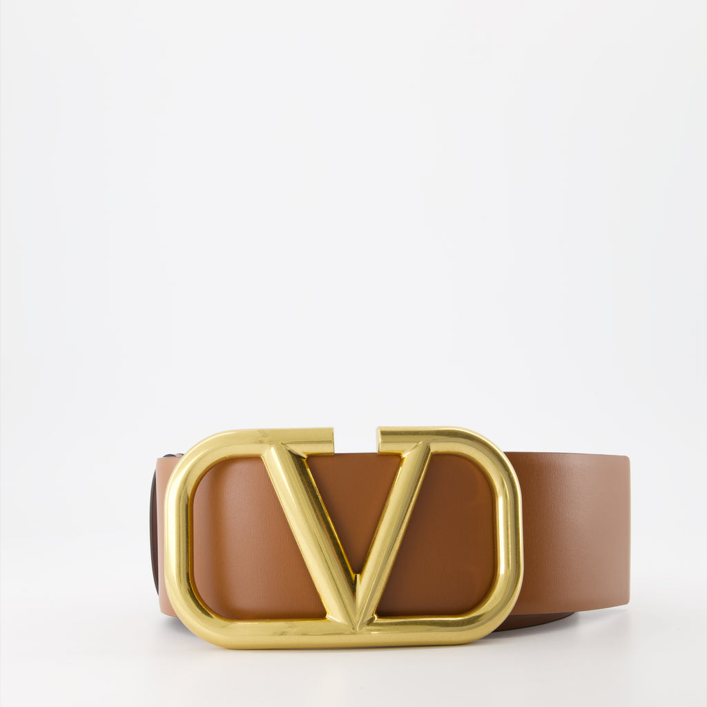 Cintos Ceinture VLogo réversible Valentino Garavani Marrom Femme