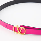 Cintos Ceinture VLogo réversible Valentino Garavani Rosa Femme