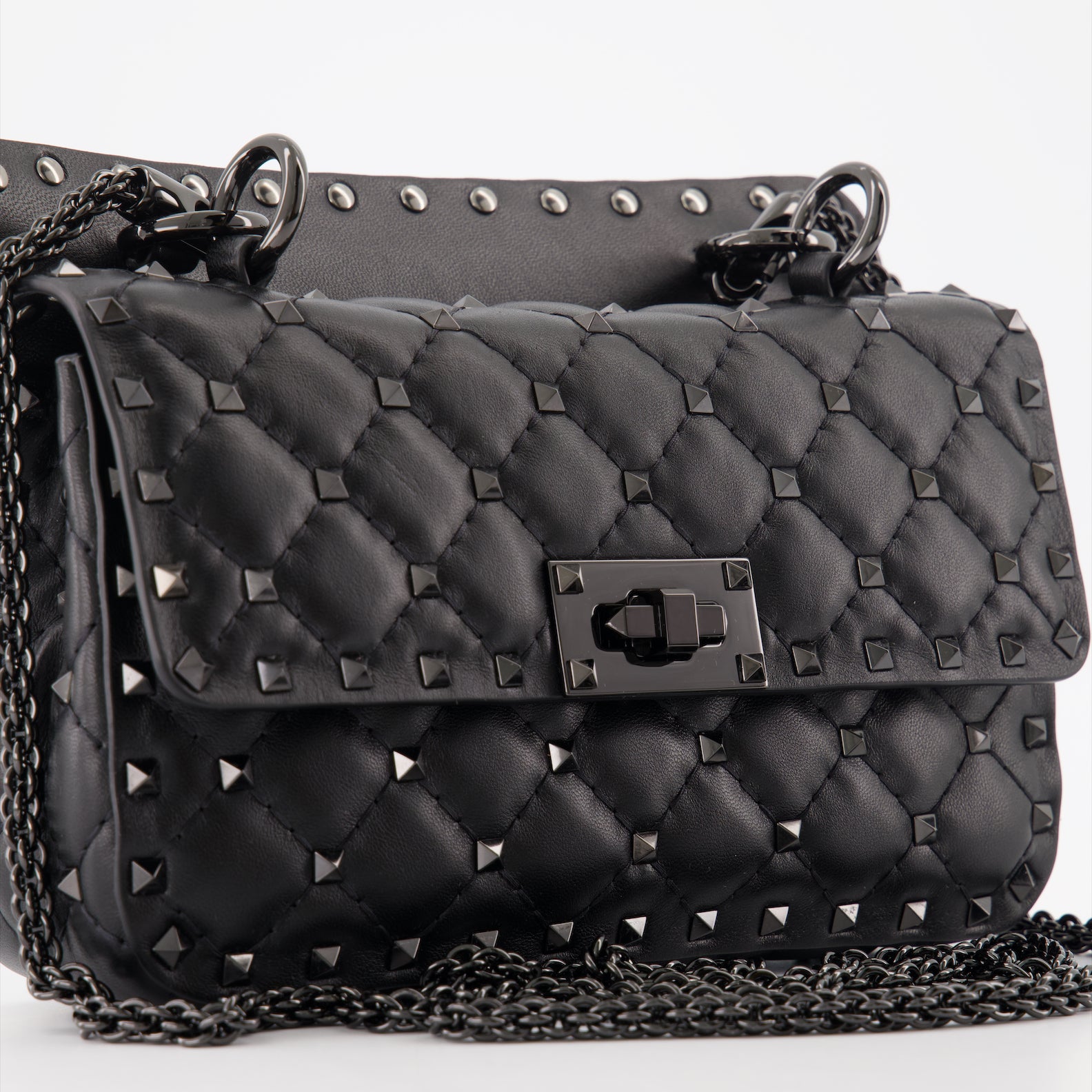 Handtaschen und schultertaschen Sac Rockstud Spike Valentino Garavani Schwarz Femme