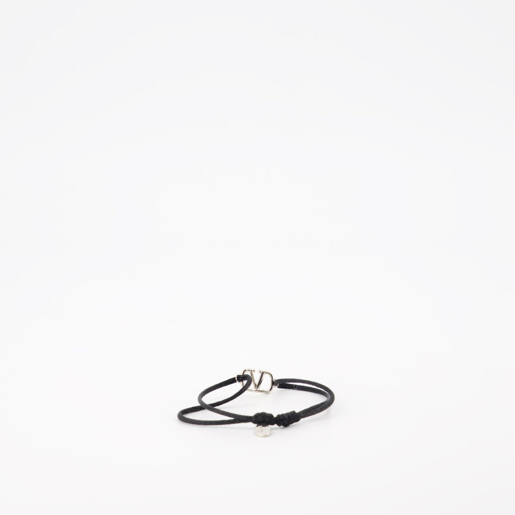 Joyería Bracelet VLogo en coton Valentino Garavani Negro Homme