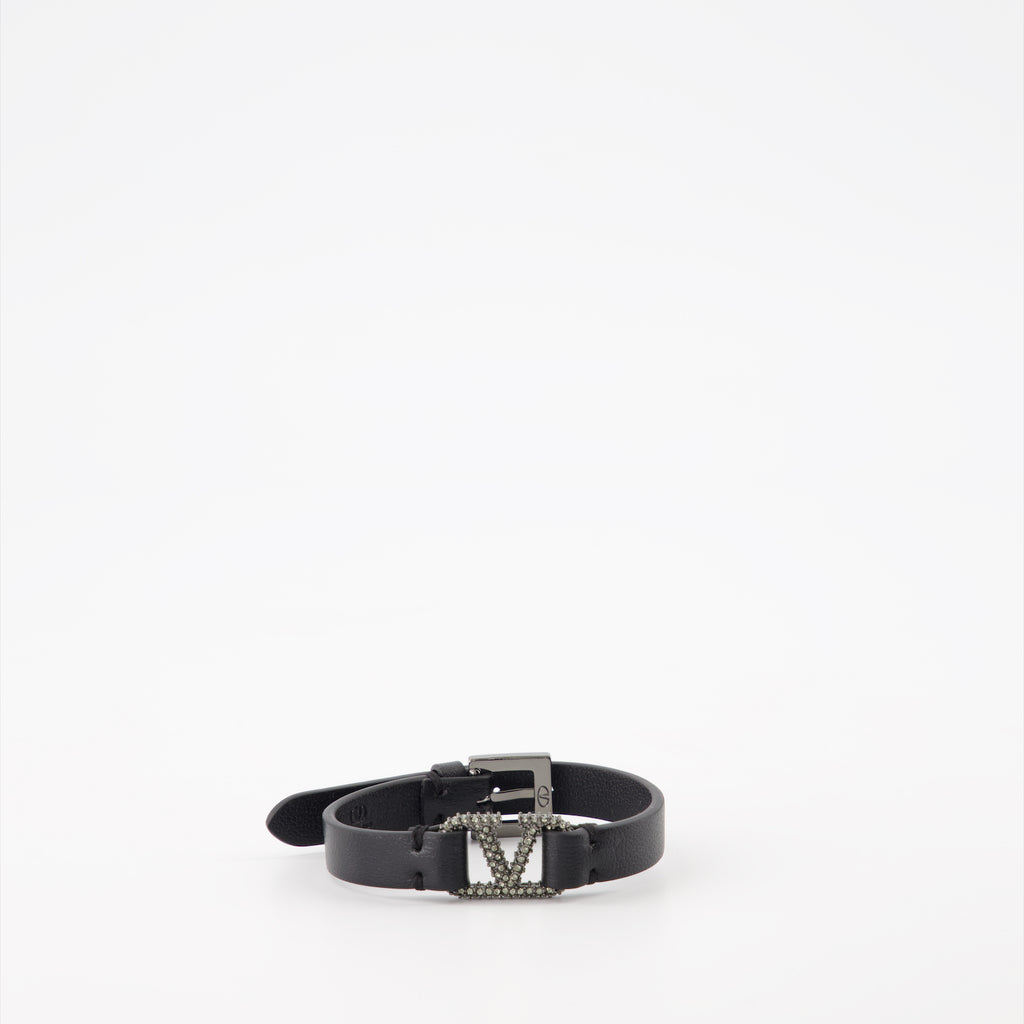 Bijoux Bracelet à cristaux VLogo Signature Valentino Garavani Noir Femme