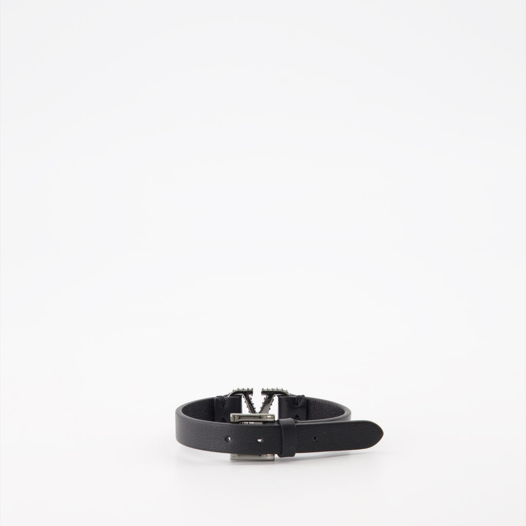 Bijoux Bracelet à cristaux VLogo Signature Valentino Garavani Noir Femme