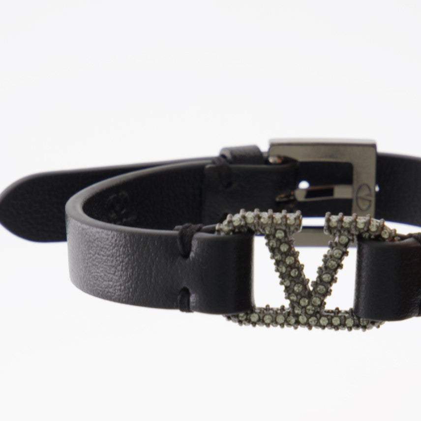 Bijoux Bracelet à cristaux VLogo Signature Valentino Garavani Noir Femme