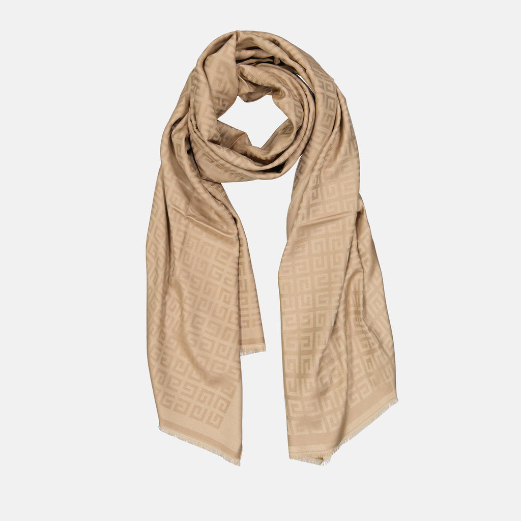 Écharpes, foulards et gants Echarpe Givenchy 4G en soie Givenchy Beige Femme
