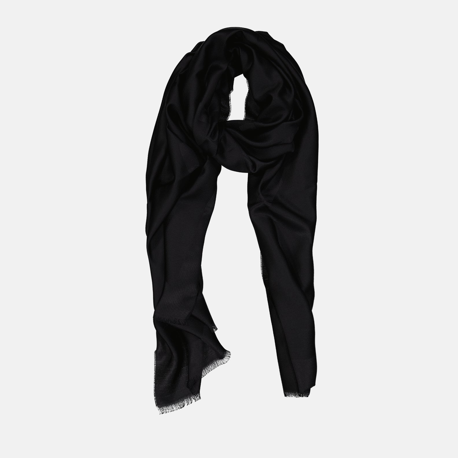 Écharpes, foulards et gants Echarpe en soie et laine Givenchy Noir Unisexe