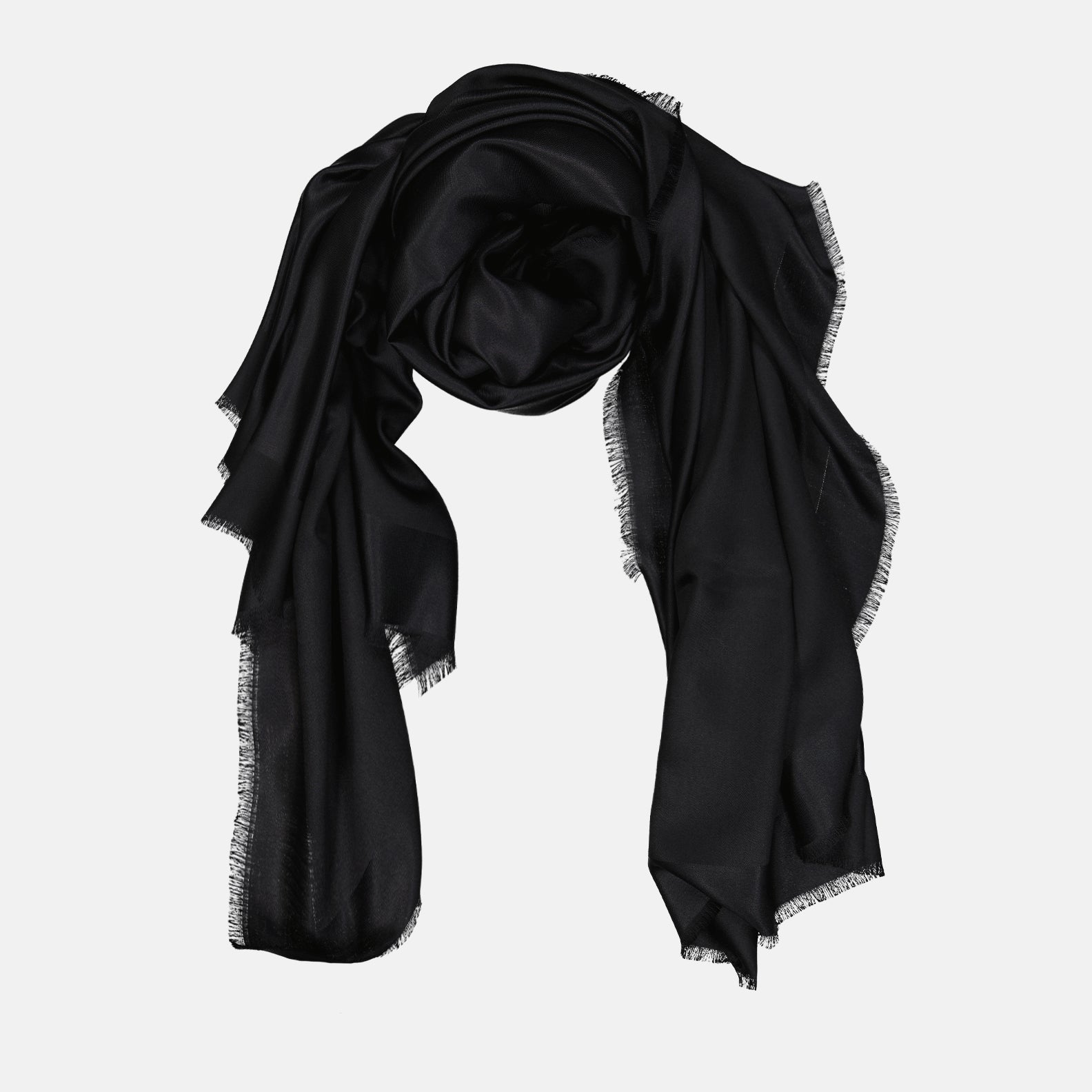 Écharpes, foulards et gants Echarpe en soie et laine Givenchy Noir Femme