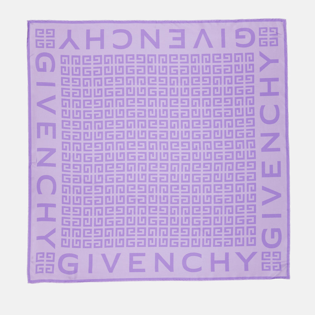 Écharpes, foulards et gants Carré de soie 4G Givenchy Violet Femme