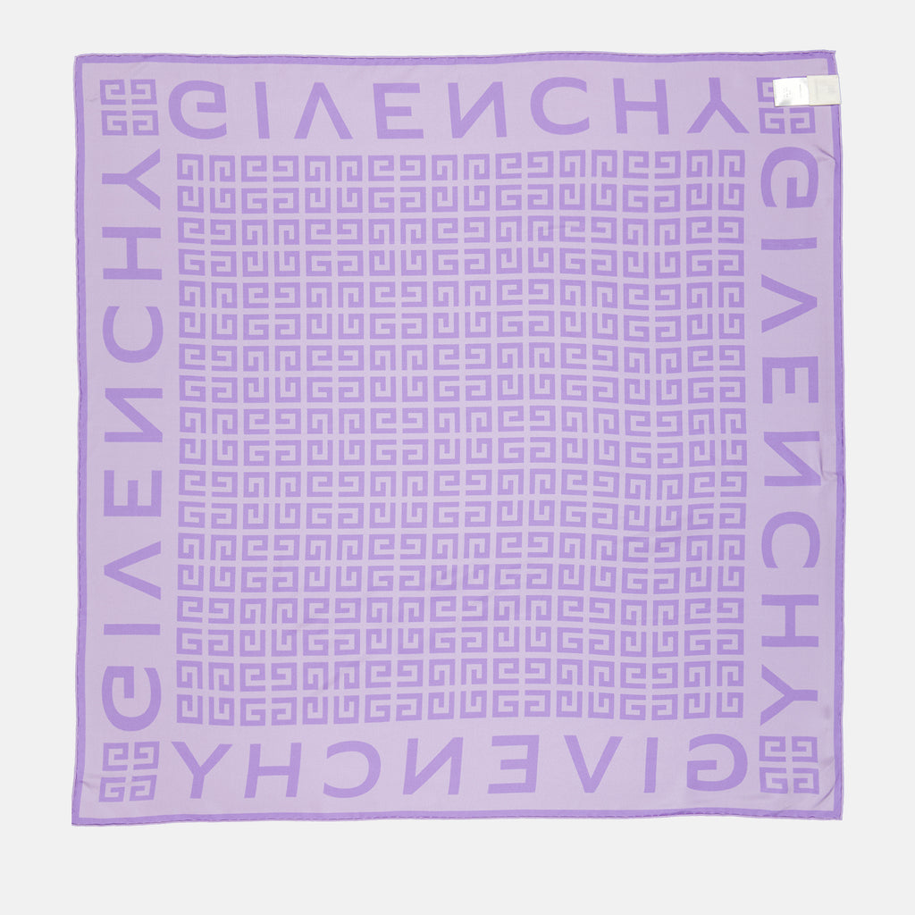 Écharpes, foulards et gants Carré de soie 4G Givenchy Violet Femme