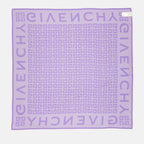 Écharpes, foulards et gants Carré de soie 4G Givenchy Violet Femme