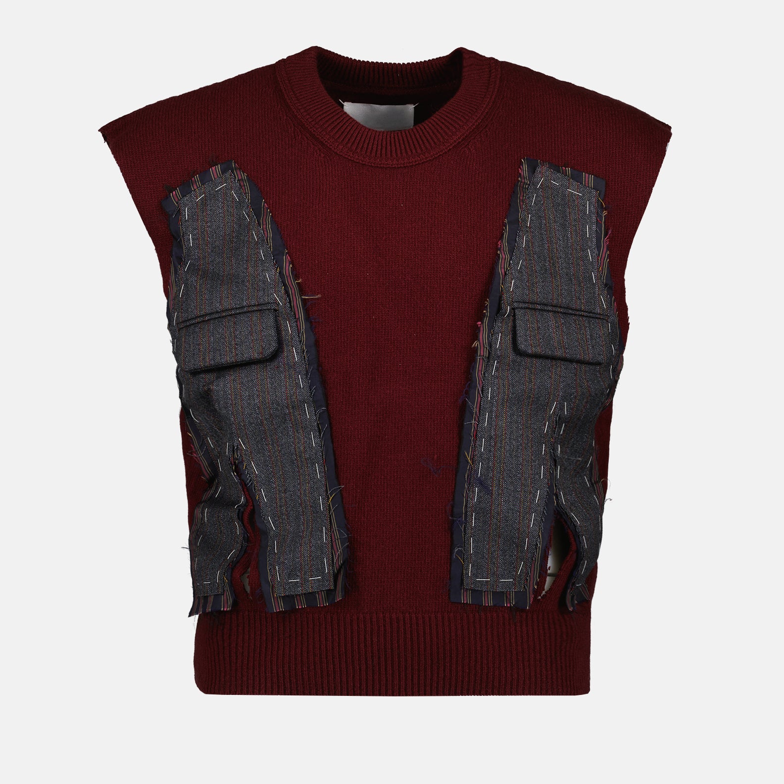 Maglieria Pull décortiqué Maison Margiela Bordeaux Homme
