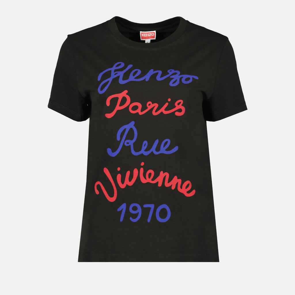 T-shirts T-shirt Rue Vivienne 1970 Kenzo Noir Femme