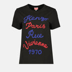 T-shirts T-shirt Rue Vivienne 1970 Kenzo Noir Femme