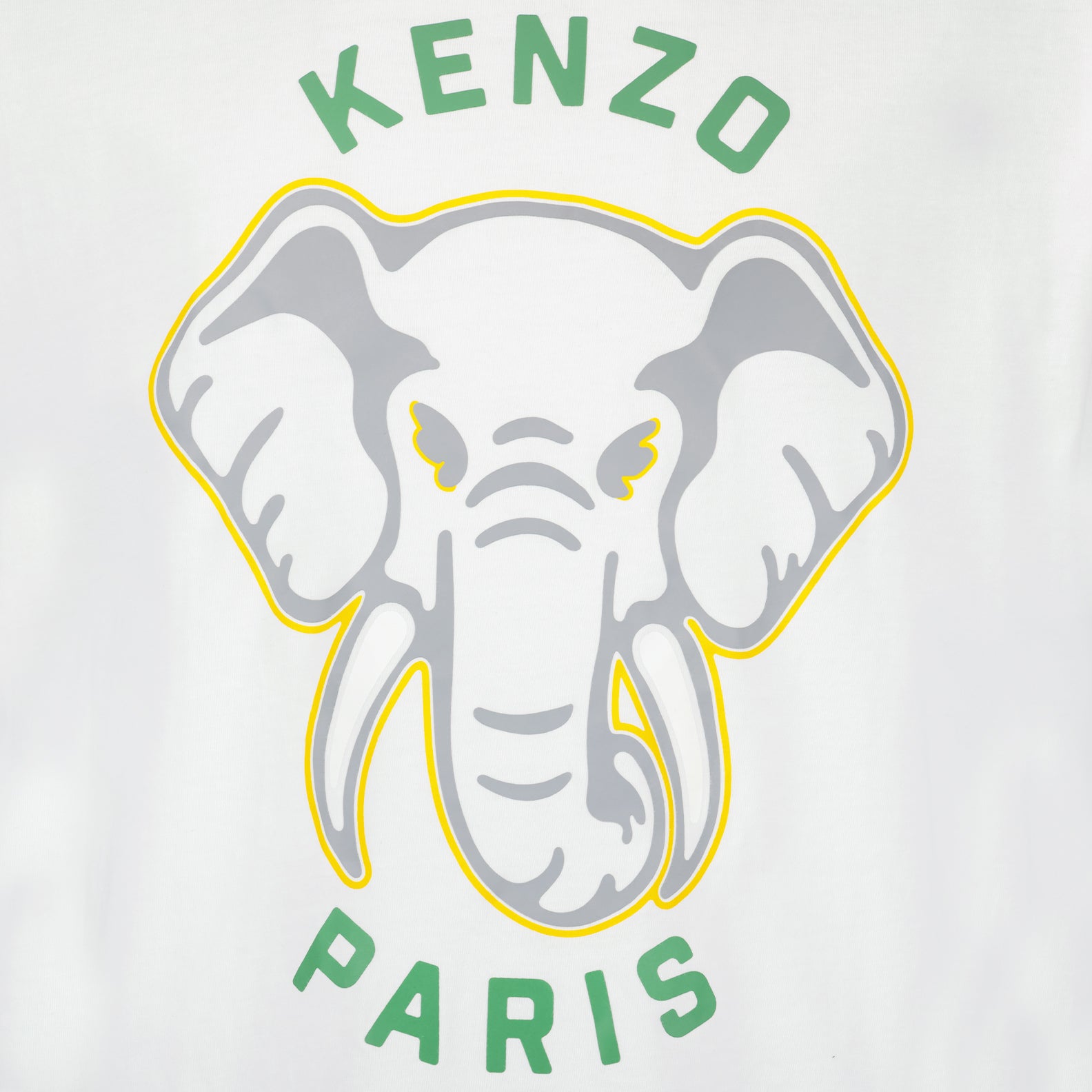 T-shirts T-shirt Kenzo Elephant Varsity Jungle Kenzo Blanc Homme