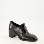 Loafer Mocassins à talon Prada Schwarz Femme