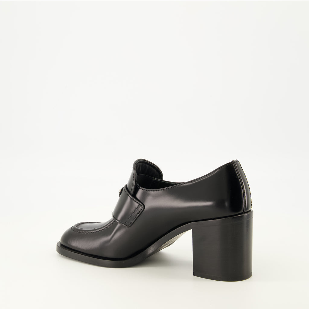 Loafer Mocassins à talon Prada Schwarz Femme
