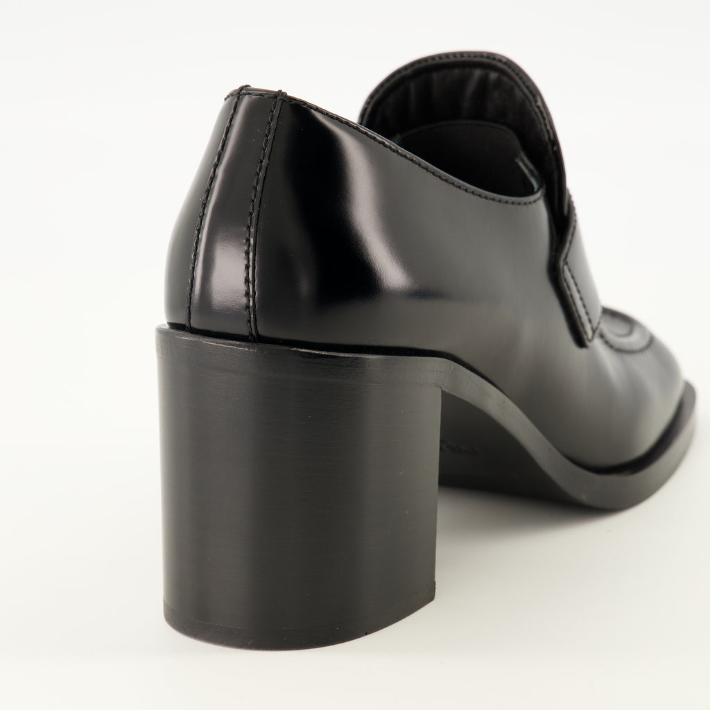 Loafer Mocassins à talon Prada Schwarz Femme