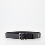 Cintos Ceinture Saffiano à logo triangle Prada Preto Homme