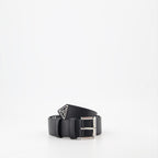 Cintos Ceinture Saffiano à logo triangle Prada Preto Homme