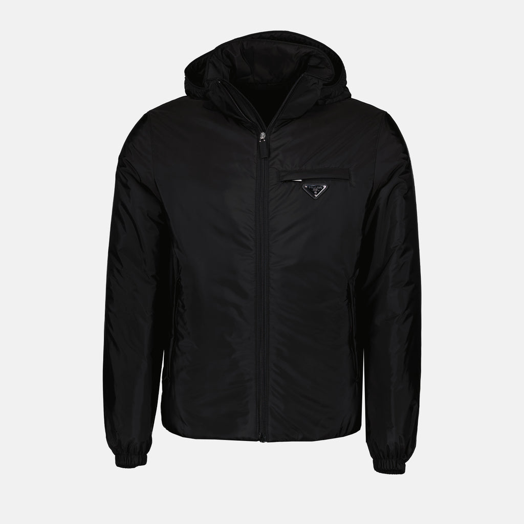 Vestes Doudoune en Re-nylon Prada Noir Homme