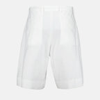 Shorts Bermuda de Popeline Prada Branco Homme