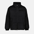 Manteaux Doudoune en Re-Nylon Prada Noir Homme