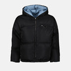 Manteaux Doudoune en Re-Nylon Prada Noir Femme