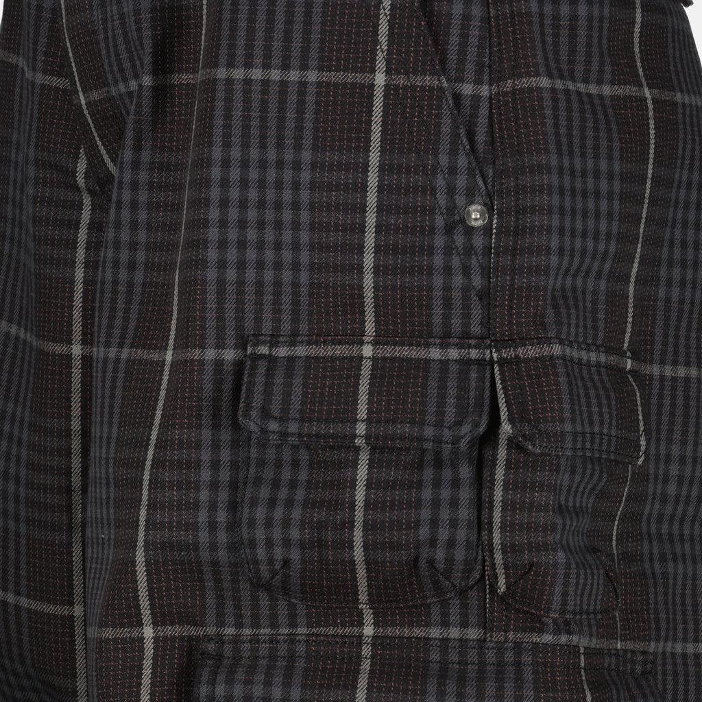 Shorts Calções à Quadros Dior Cinza Homme