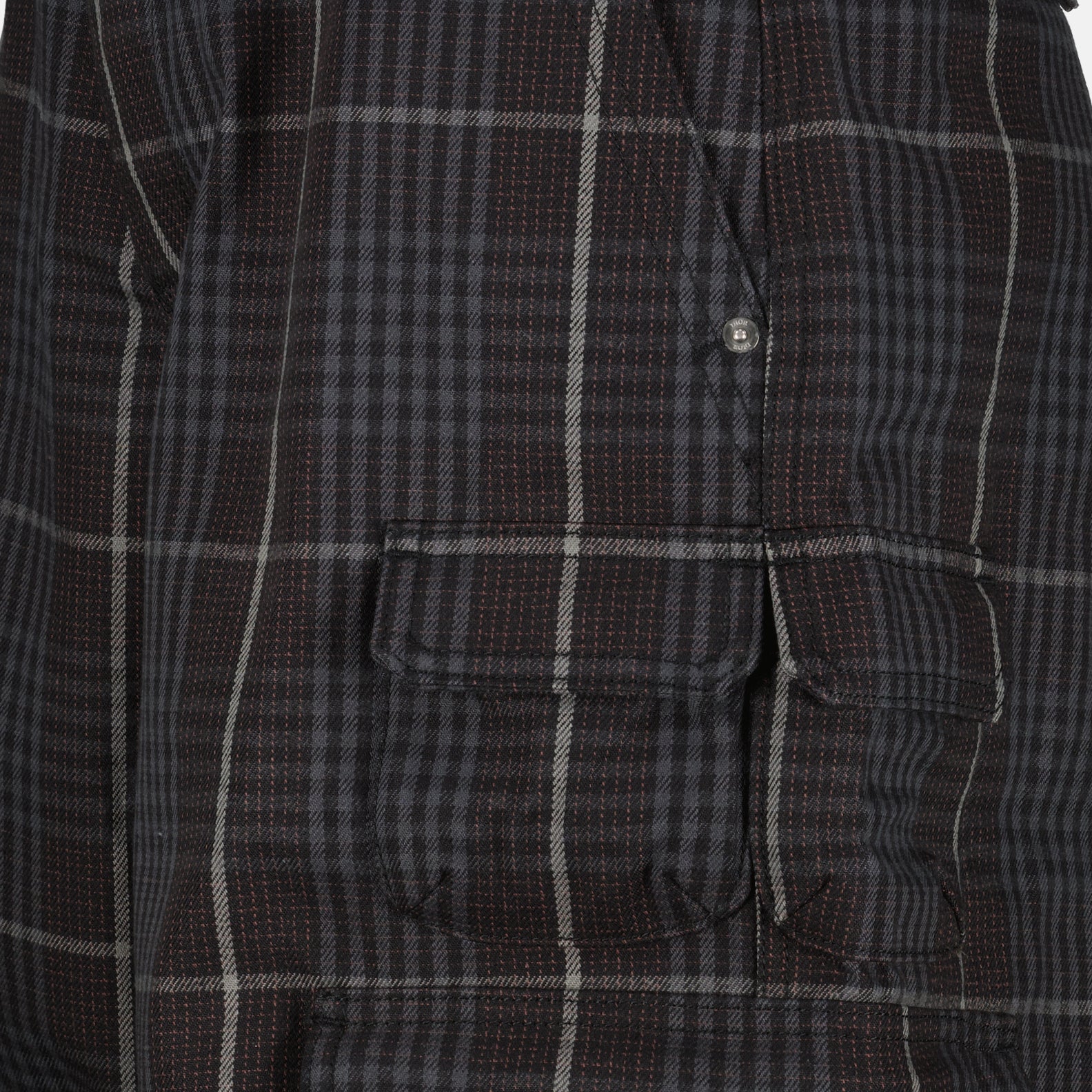Shorts Calções à Quadros Dior Cinza Homme