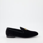 Mocassins Mocassins en velours Versace Noir Homme