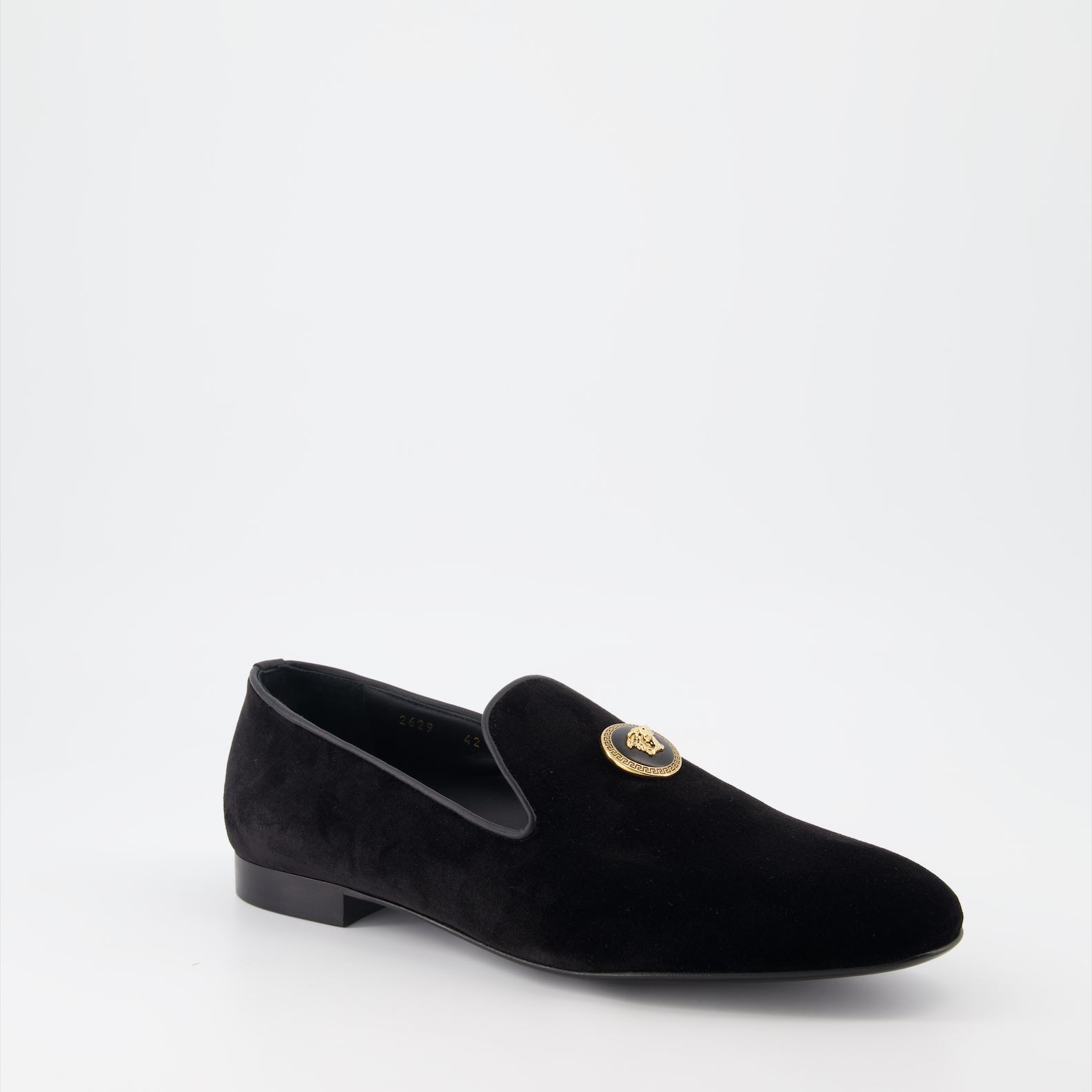 Mocassins Mocassins en velours Versace Noir Homme