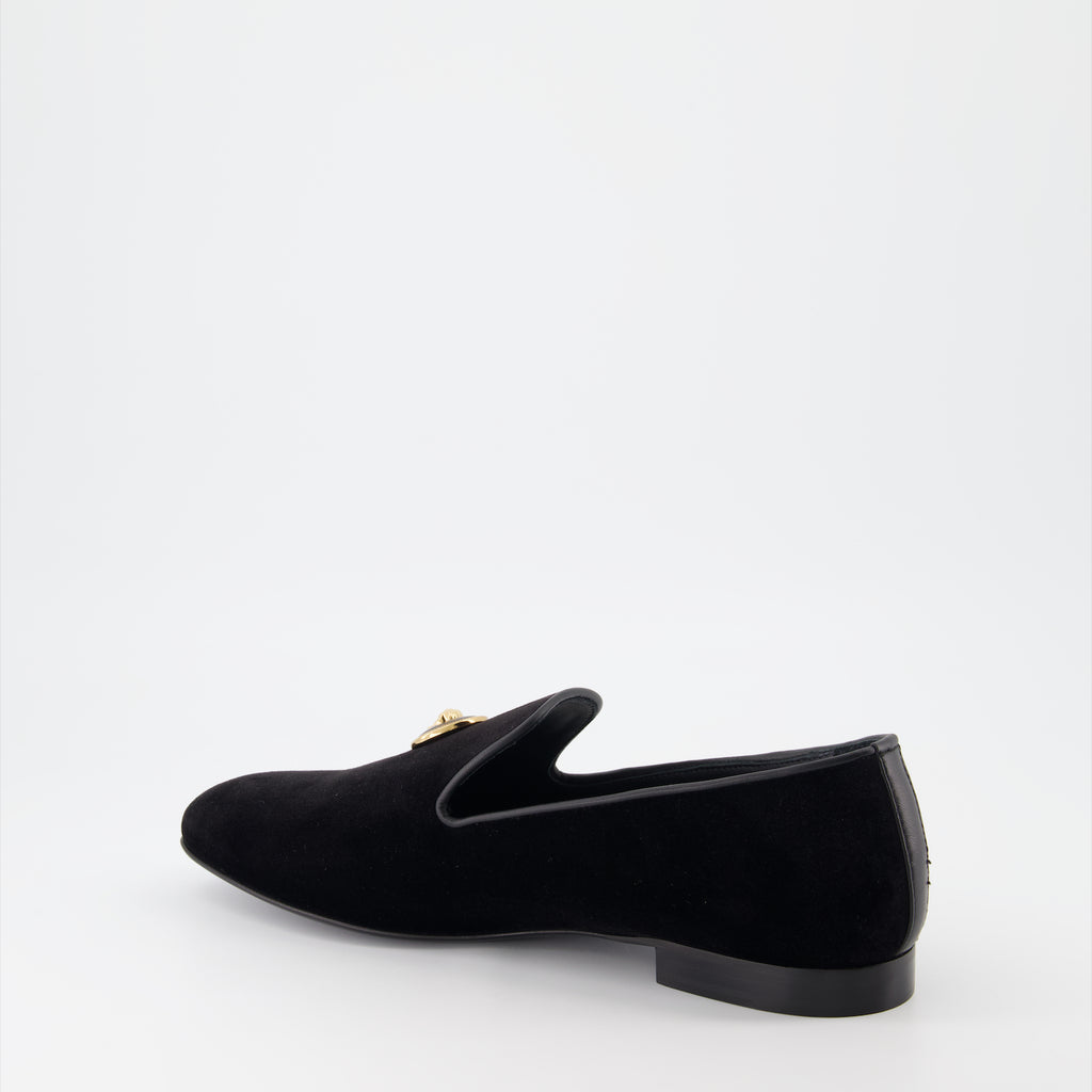 Mocassins Mocassins en velours Versace Noir Homme