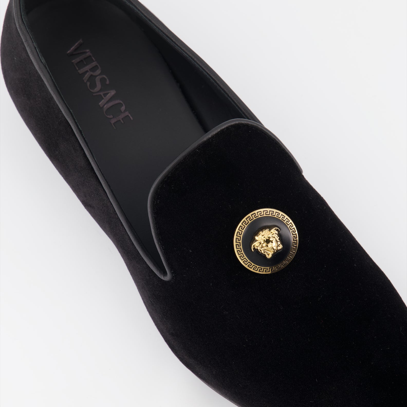 Mocassins Mocassins en velours Versace Noir Homme