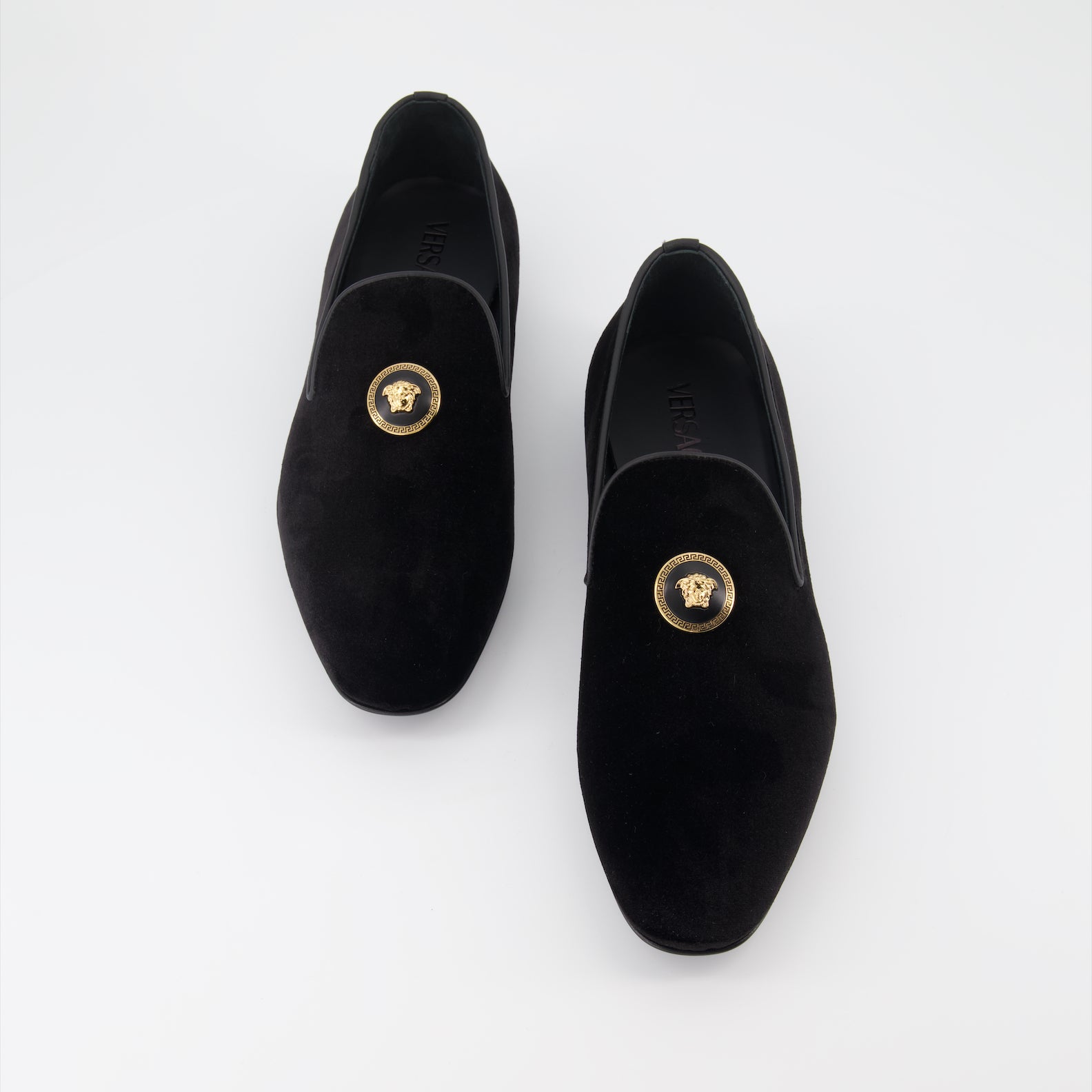 Mocassins Mocassins en velours Versace Noir Homme