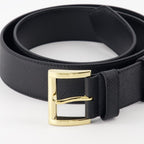 Cintos Ceinture Saffiano à logo triangle Prada Preto Femme