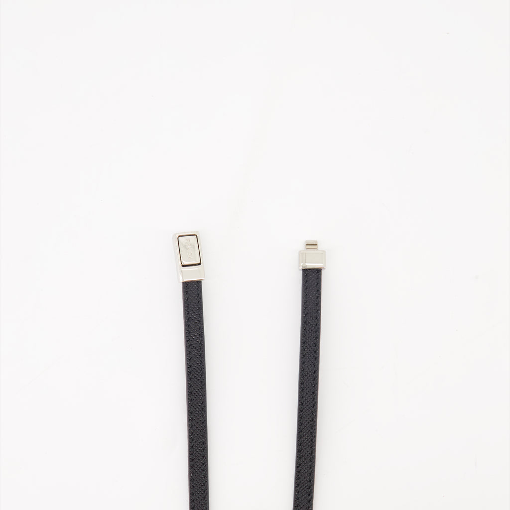 Joyería Bracelet Saffiano Prada Negro Homme