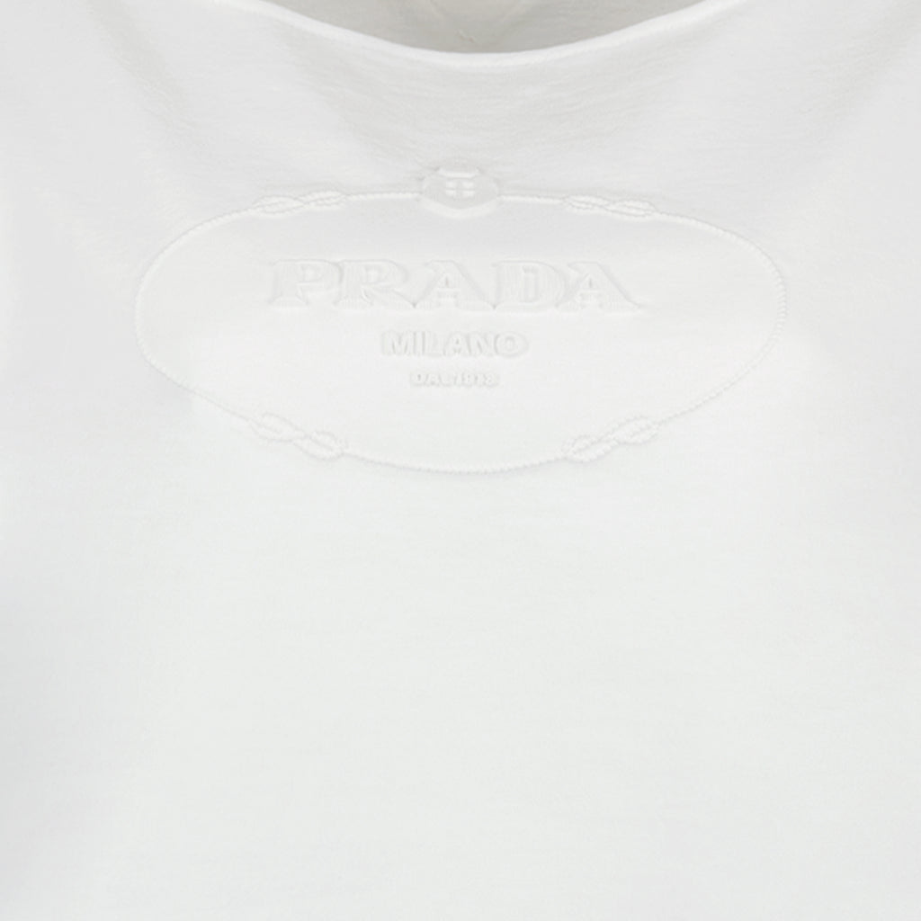 T-shirts T-shirt crop Prada Blanc Femme