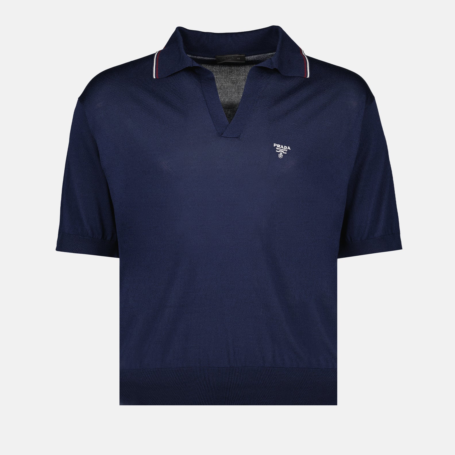 Polos Polo de Seda Prada azul oscuro Homme