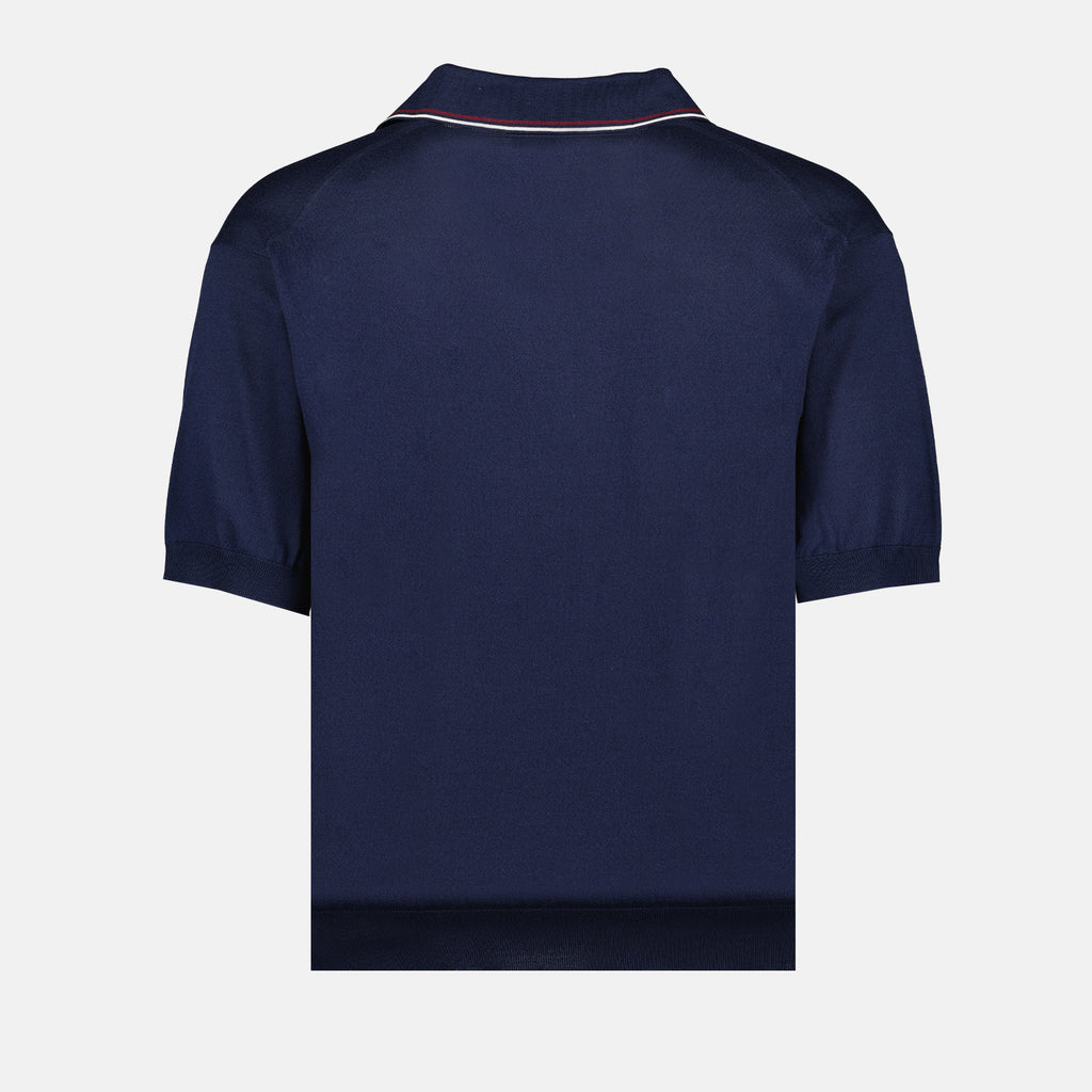 Polos Polo de Seda Prada azul oscuro Homme